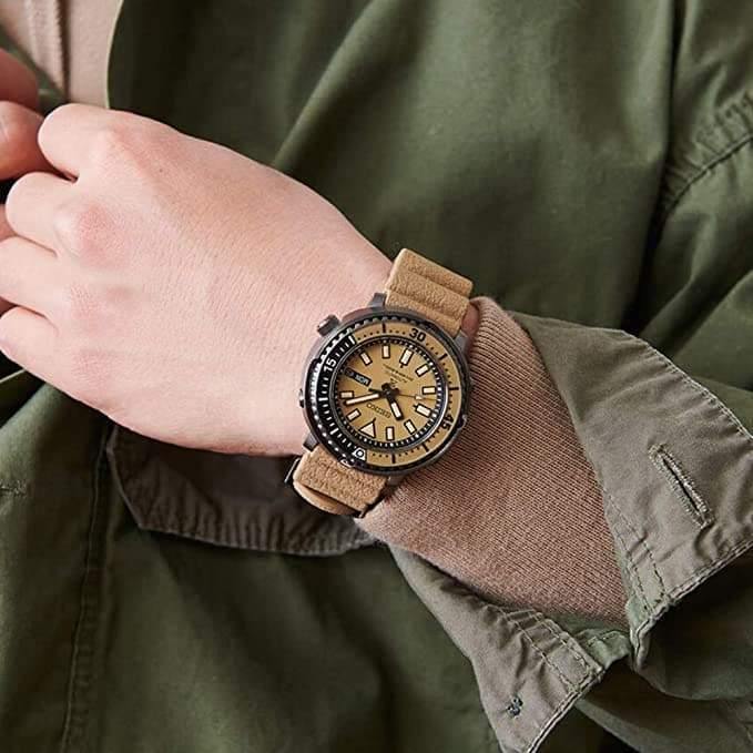 Seiko Prospex Men's Urban Safari "Desert Beige" Baby Tuna Watch SRPE29K1 - Diligence1International