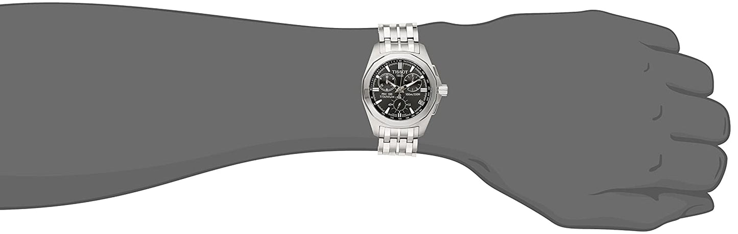 Tissot Swiss Made PRC 100 Chronograph Black Men's Titanium Watch T0084174406100 - Diligence1International