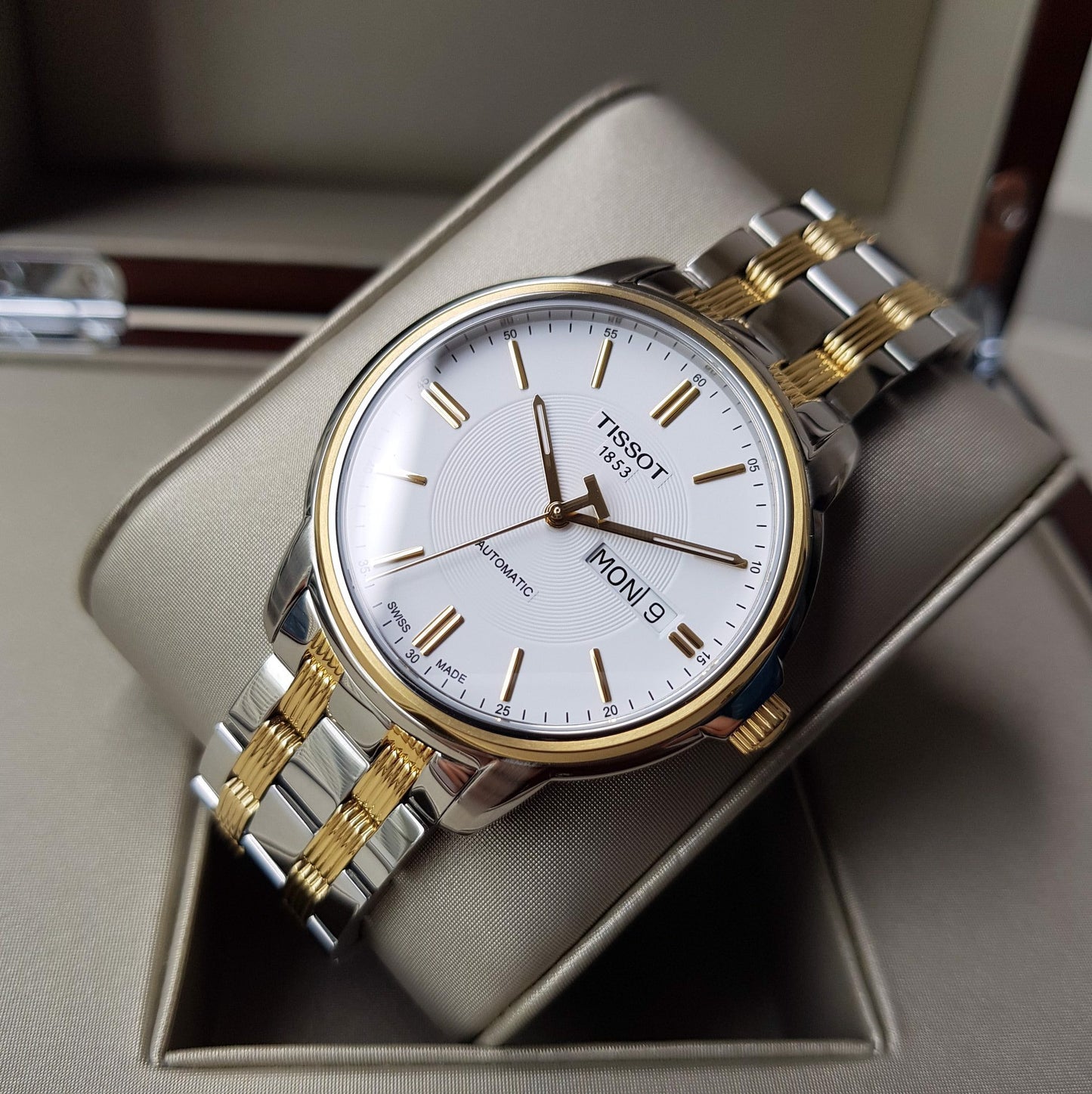 Tissot Swiss Made T-Classic III Automatic 2 Tone Gold Plated Men's Watch T0654302203100