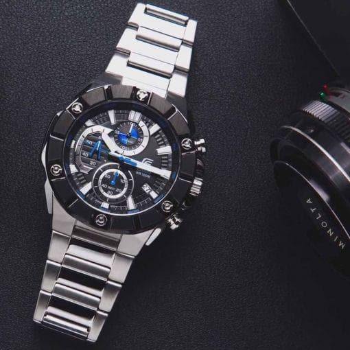 Casio Edifice Chronograph Black Dial x Blue Accents Men's Watch EFR-569DB-1AV - Diligence1International