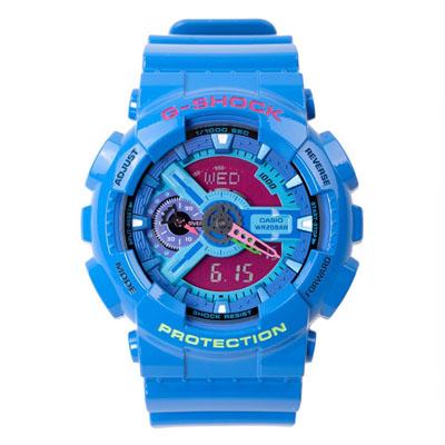 Casio G-Shock GA110 Series Analog-Digital Hyper Color Blue x Pink Dial Watch GA110HC-2ADR - Diligence1International