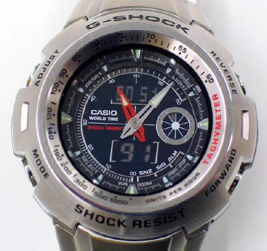 Casio G-Shock Retrograde Cockpit Series Anadigi Black Dial Stainless Watch G700D-1AVDR - Diligence1International