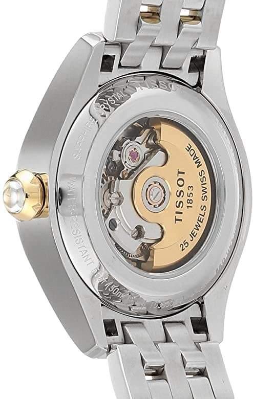 Tissot Swiss Made T-One 2 Tone Gold Plated Ladies' Automatic Watch T038.007.22.037.00 - Diligence1International