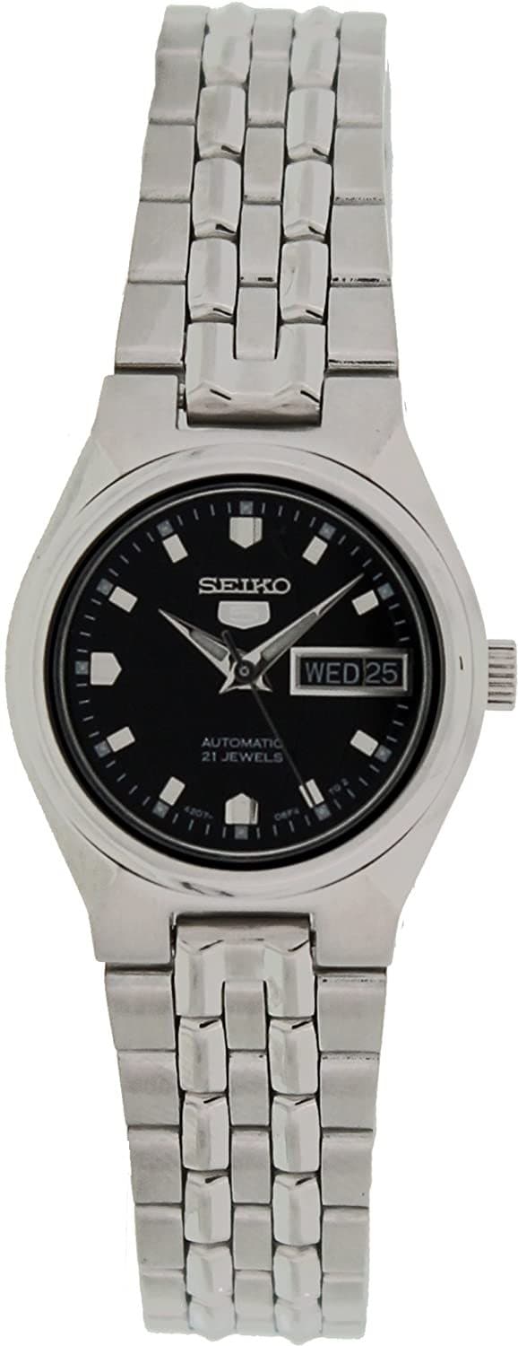 Seiko 5 Classic Ladies Size Black Dial Stainless Steel Strap Watch SYMK43K1 - Diligence1International