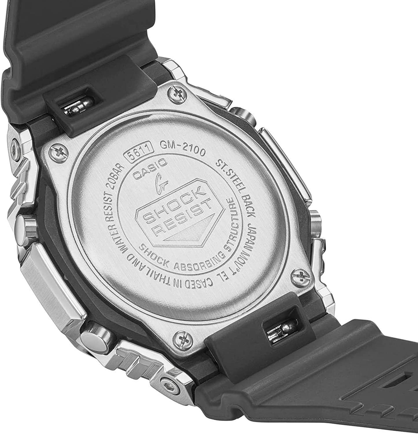 Casio G-Shock Carbon Core Guard Stainless x Grey AP CasiOak Men's Metal Case Watch GM2100-1ADR