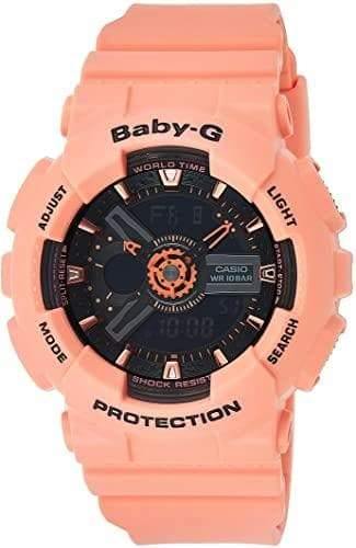 Casio Baby-G BA-110 Series Standard Anadigi Peach Matte Orange x Black Dial Watch BA111-4A2DR - Diligence1International