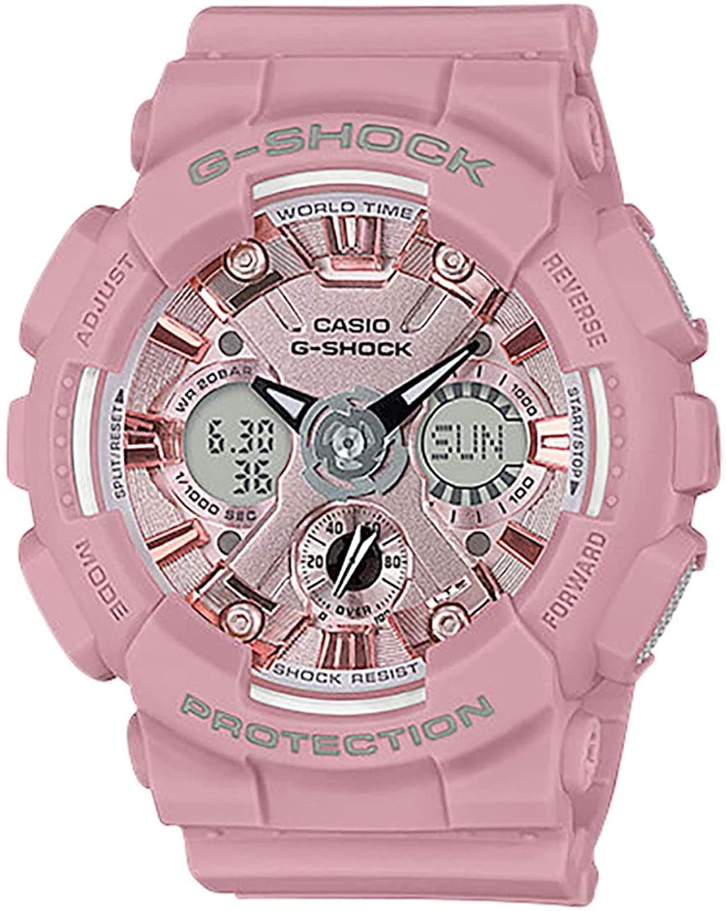 Casio G-Shock Sneaker S Series Anadigi Pastel Pink Ladies' Watch GMAS120DP-4ADR - Diligence1International