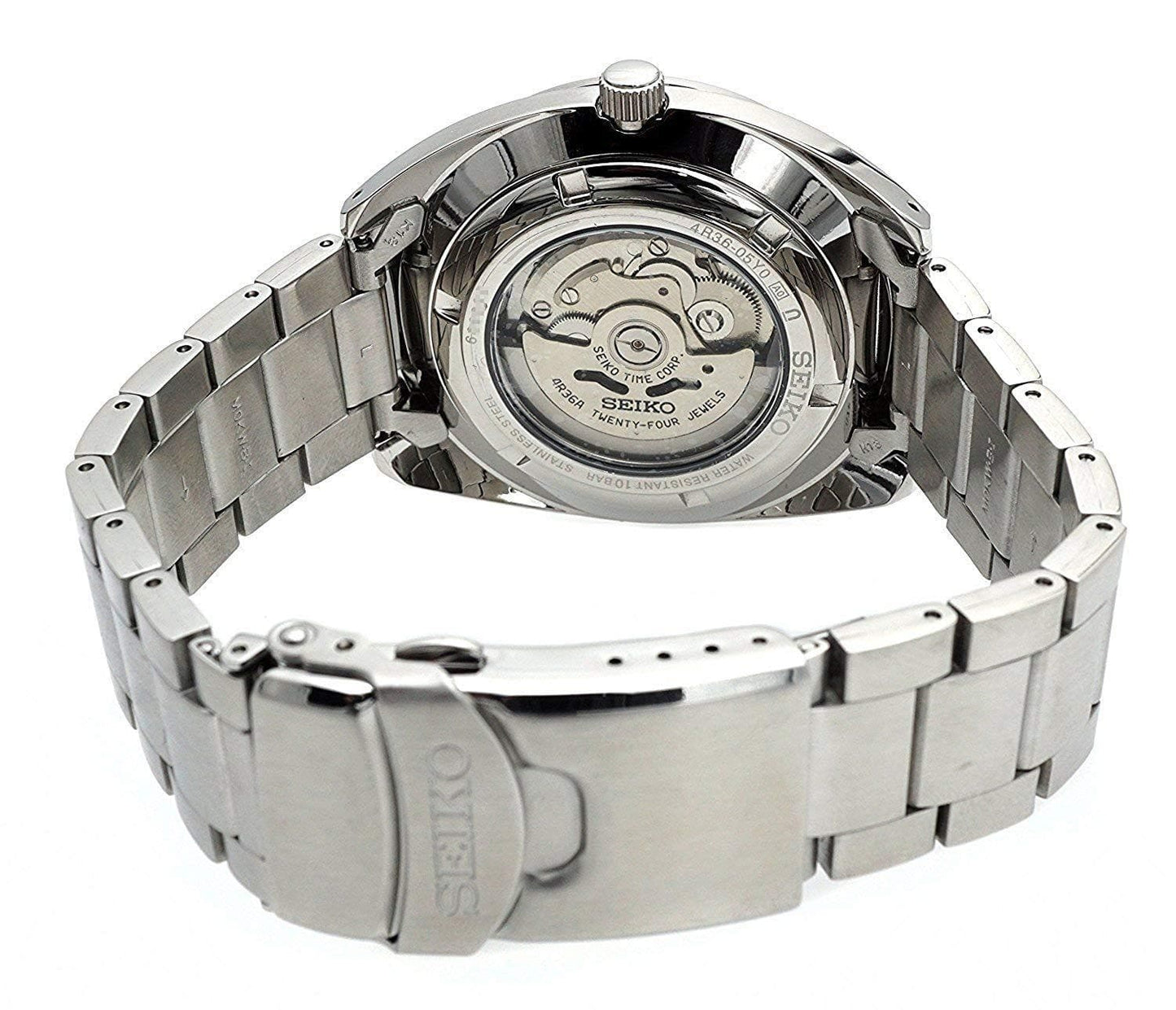 Seiko 5 Sports Black Dial Mini Baby Monster Men's Stainless Strap Watch SRPB33K1 - Diligence1International