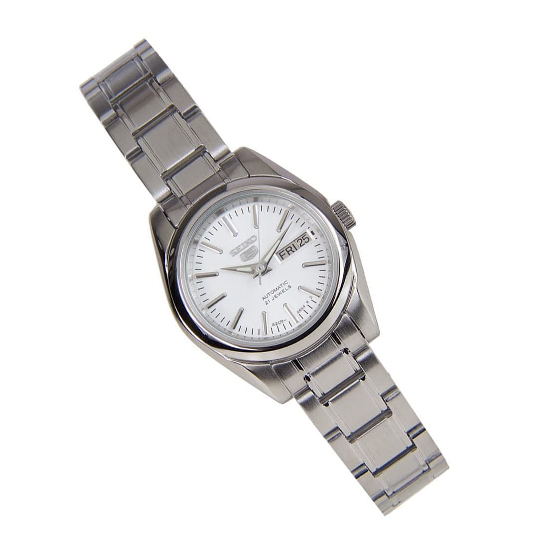 Seiko 5 Classic Ladies Size Silver Dial Stainless Steel Strap Watch SYMK13K1 - Diligence1International
