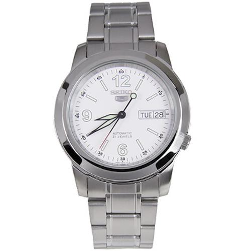Seiko 5 Classic Men's Size White Dial Stainless Steel Strap Watch SNKE57K1 - Diligence1International