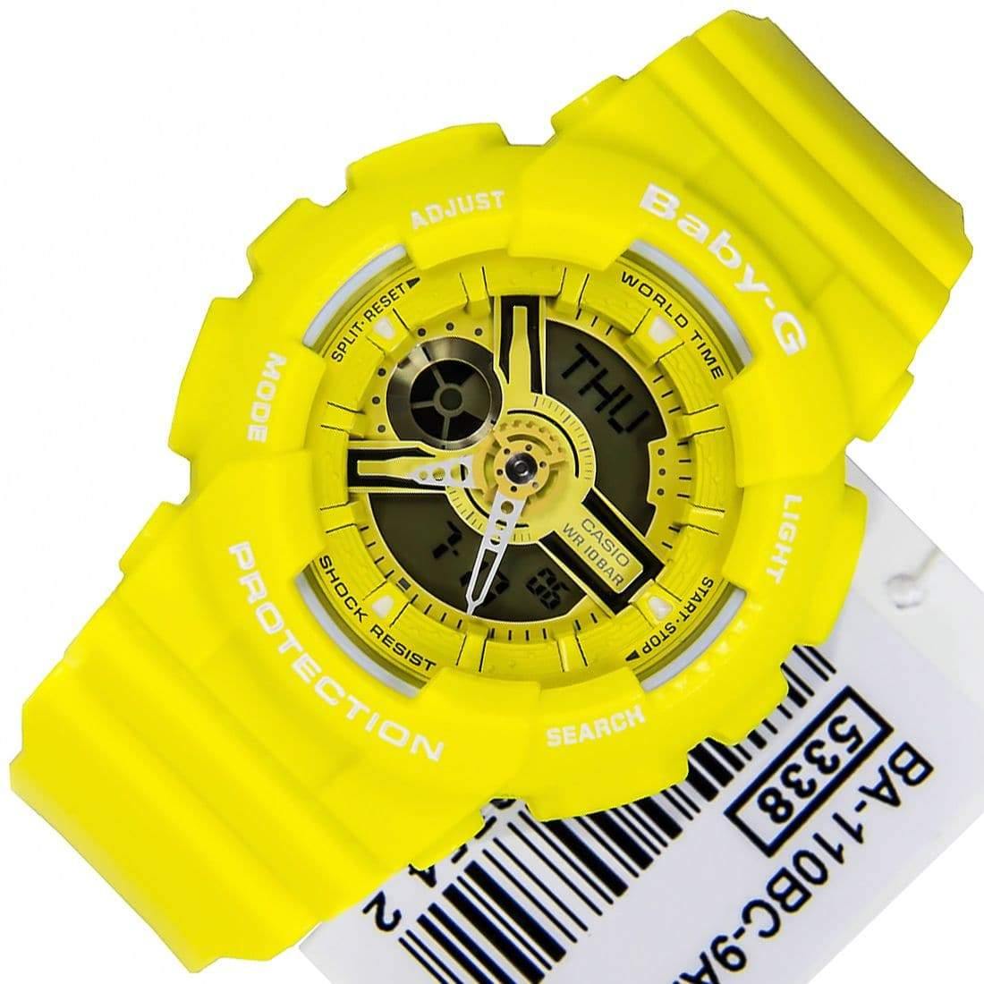 Casio Baby-G BA-110 Series Analog-Digital Neon Color Yellow Watch BA110BC-9ADR - Diligence1International