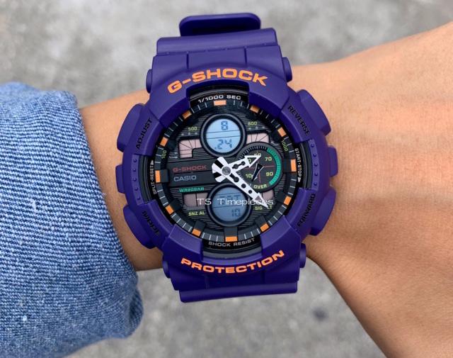 Casio G-Shock Special Color Neon Genesis Evangelion Purple Watch GA140-6ADR - Diligence1International