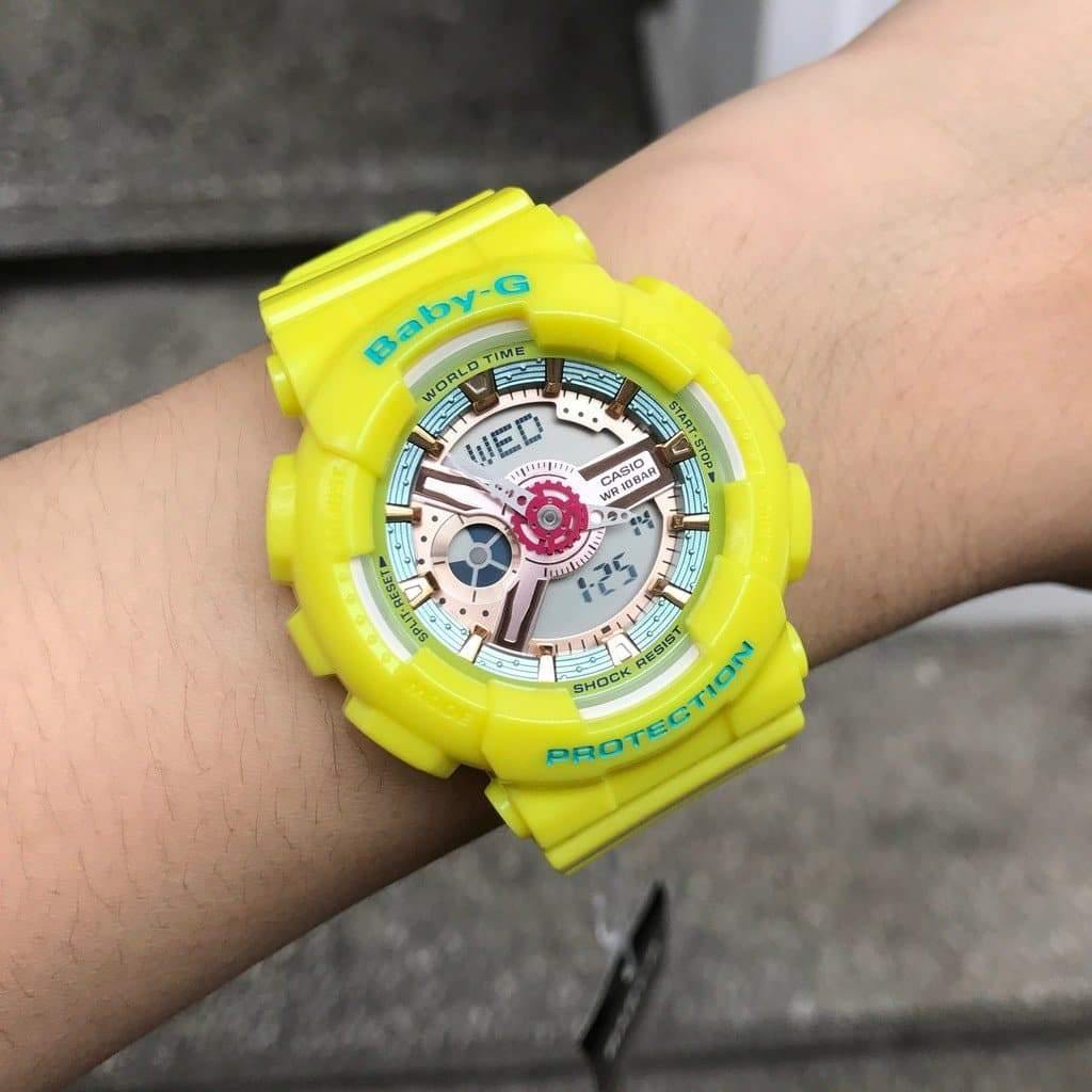 Casio Baby-G BA-110 New Beach Color Series Analog-Digital Pastel Yellow Watch BA110CA-9A - Diligence1International