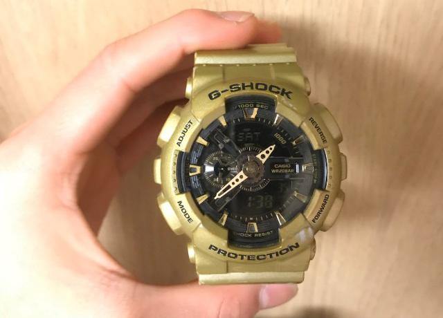 Casio G-Shock GA110 Series Analog-Digital Gold & Black Dial Watch GA110GD-9BDR - Diligence1International