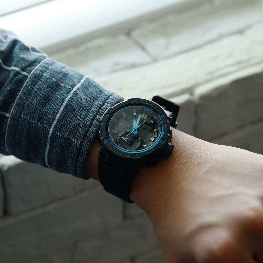 Casio G-Shock G-Steel Mobile link Bluetooth Anadigi Black x Blue Accents Watch GSTB200X-1A2DR - Diligence1International