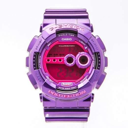 Casio G-Shock Big Case Digital Crazy Colors Purple Barney Watch GD100SC-6DR - Diligence1International