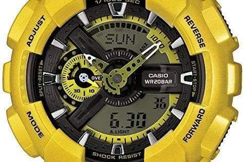 Casio G-Shock GA110 Neo Metallic Series Anadigi Standard Color Yellow Watch GA110NM-9ADR - Diligence1International
