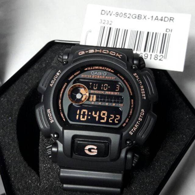 Casio G-Shock Black Stealth Series Digital Black x Rose Gold Accents Watch DW9052GBX-1A4DR - Diligence1International
