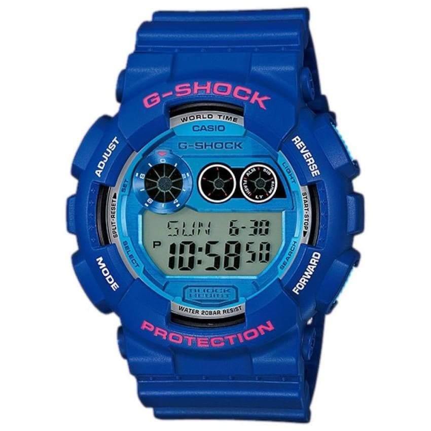 Casio G-Shock Big Case Digital Crazy Colors Blue x Sky Blue Dial Watch GD120TS-2DR - Diligence1International