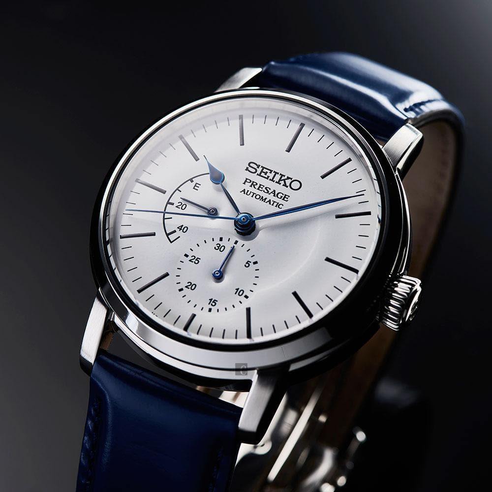 Seiko Presage Mens Watch w/ Pow. Res. Indicator Riki Enamel Collection White SPB161J1 - Diligence1International