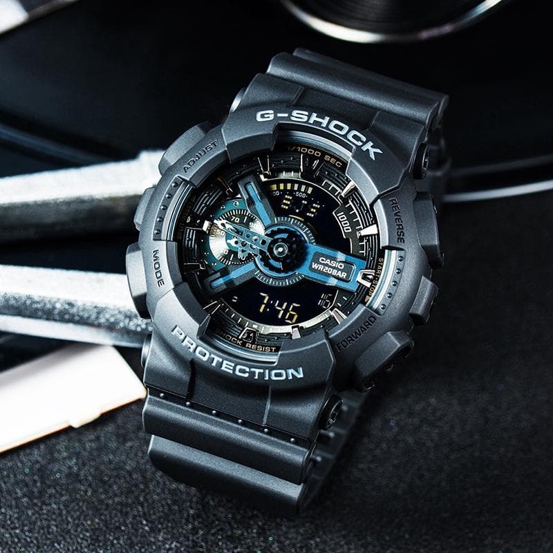 Casio G-Shock Black Stealth Series Analog-Digital ALL Black Watch GA110-1BDR - Diligence1International