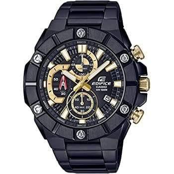 Casio Edifice Chronograph Black x Gold Series Men's  PVD Stainless Steel Watch EFR-569DC-1AV - Diligence1International