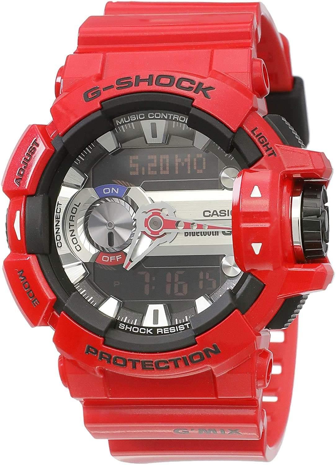 Casio G-Shock G’MIX Mobile Link Bluetooth Anadigi Red x Grey x Black Accents Last Dance Watch GBA400-4ADR - Diligence1International