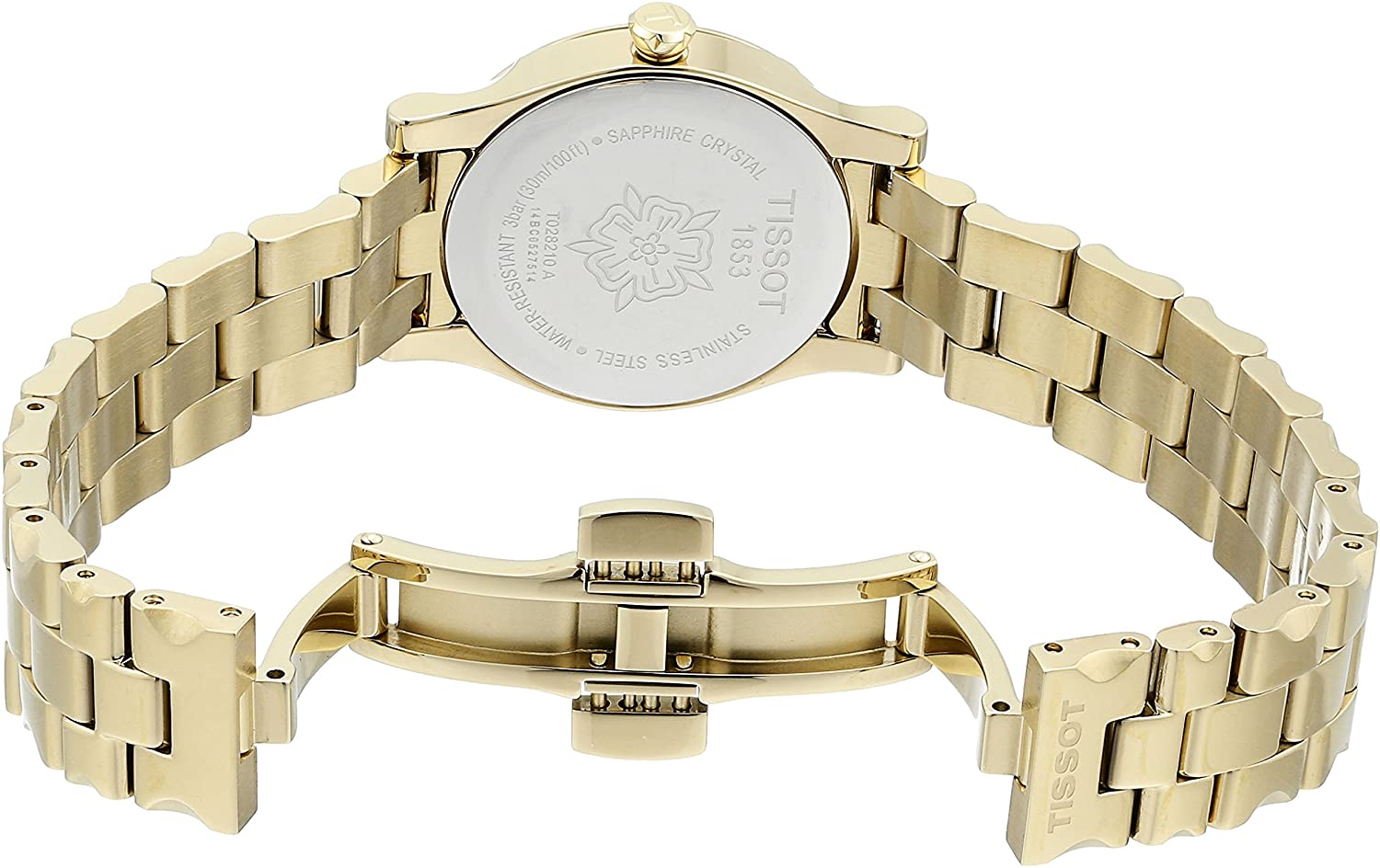 Tissot Swiss Made T-Wave Stylist-T Ladies' MOP Gold Plated Watch T0282103311700 - Diligence1International