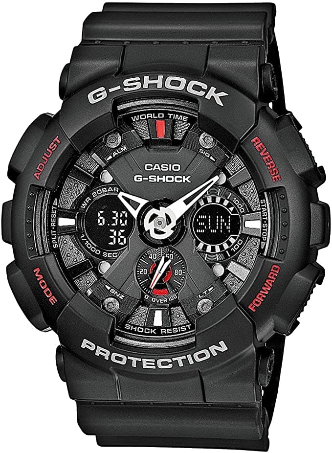 Casio G-Shock GA120 Model Black x Red x Grey x White Accents Watch Last Dance GA120-1ADR - Diligence1International