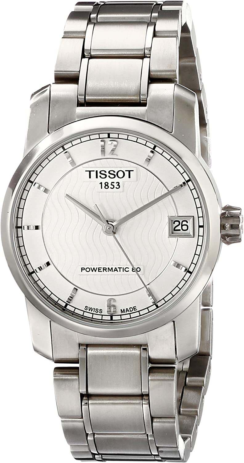Tissot Swiss Made T-Classic Titanium Automatic Silver Dial Ladies Watch T0872074403700 - Diligence1International