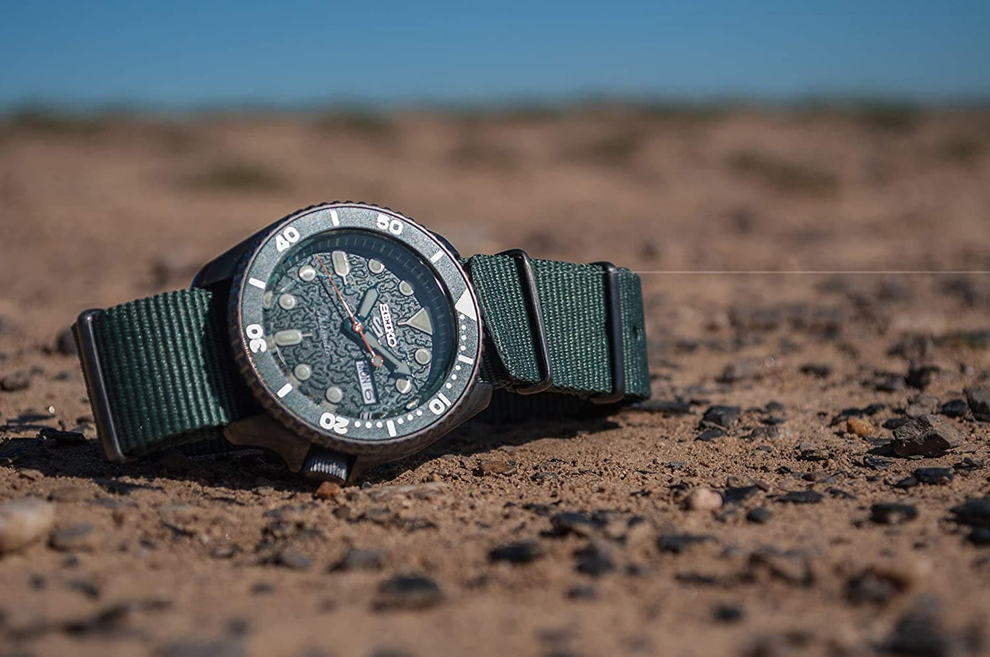 NEW Seiko 5 Sports 100M Automatic Men's Watch Avocado All Green Nylon Strap SRPD77K1 - Diligence1International