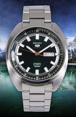 Seiko 5 Sports 100M Green Helmet Turtle Automatic Men's Stainless Steel Watch SRPB13K1 - Diligence1International