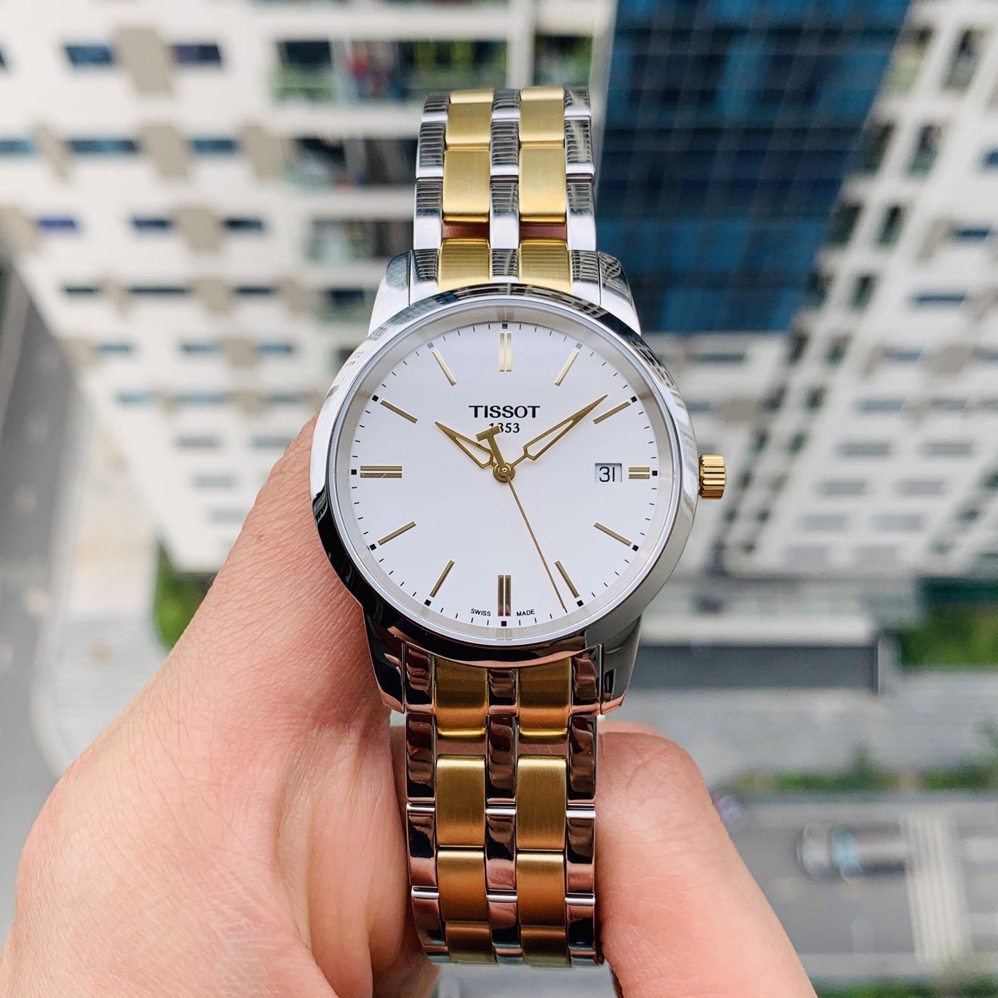 Tissot Swiss Made T-Classic Dream 2 Tone Gold Plated Men's Watch T0334102201101