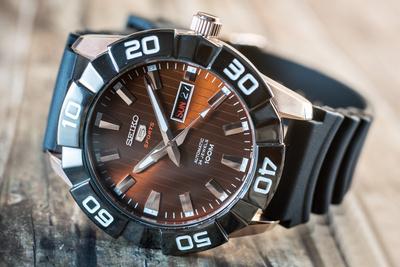 Seiko 5 Sports 100M Automatic Men's Watch Black Dial Rubber Strap SRPA58K1 - Diligence1International