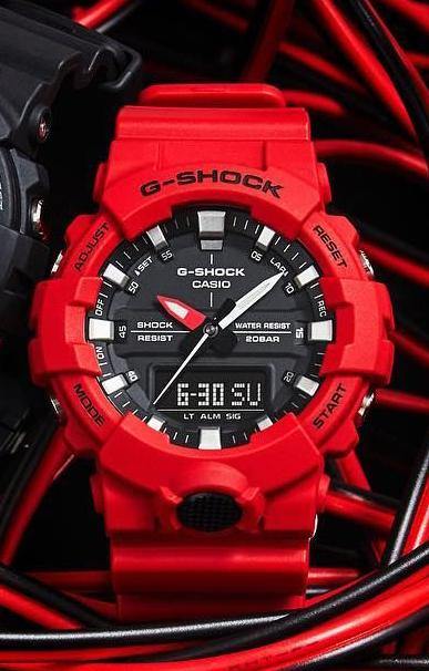 Casio G-Shock Anadigi Red x Black x Grey Accents Last Dance Watch GA800-4ADR - Diligence1International