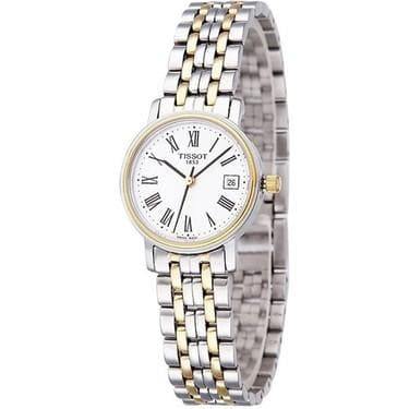 Tissot Swiss Made T-Classic Desire 2 Tone Gold Plated Ladies' Watch T52.2.281.13 - Diligence1International
