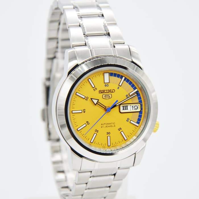 Seiko 5 Classic Men's Size Yellow Dial Stainless Steel Strap Watch SNKK29K1 - Diligence1International