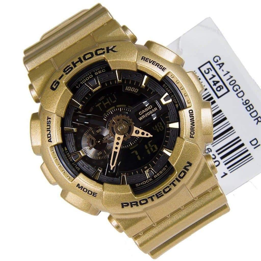 Casio G-Shock GA110 Series Analog-Digital Gold & Black Dial Watch GA110GD-9BDR - Diligence1International