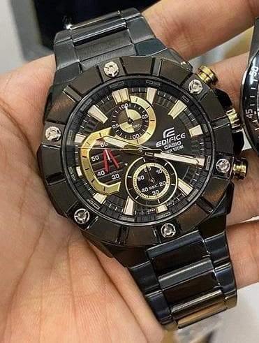 Casio Edifice Chronograph Black x Gold Series Men's PVD Stainless Steel Watch EFR-569DC-1AV - Diligence1International