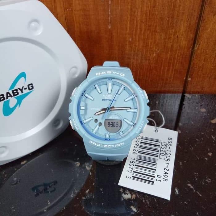 Casio Baby-G BGS Step Tracker Analog-Digital Pastel Sky Blue Watch BGS100RT-2ADR - Diligence1International
