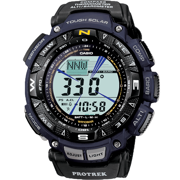 Casio Protrek Pathfinder Triple Sensor Digital Men s Blue Strap Watch Diligence1International