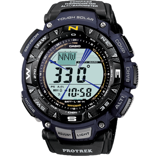 Casio Protrek Pathfinder Triple Sensor Digital Men's Blue Strap Watch PRG-240B-2ER - Diligence1International