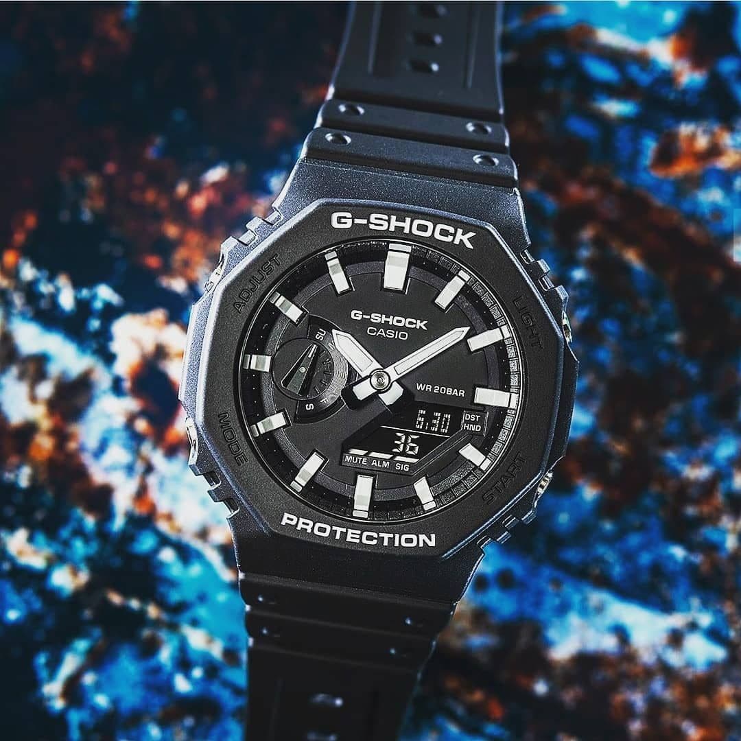 Casio G-Shock Carbon Core Guard Black AP CasiOak Watch GA2100-1ADR - Diligence1International