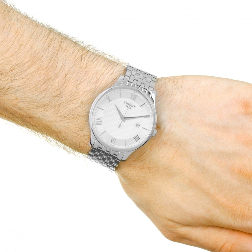 Tissot Swiss Made T-Classic Silver Tradition Stainless Steel Men's Watch T0636101103800 - Diligence1International
