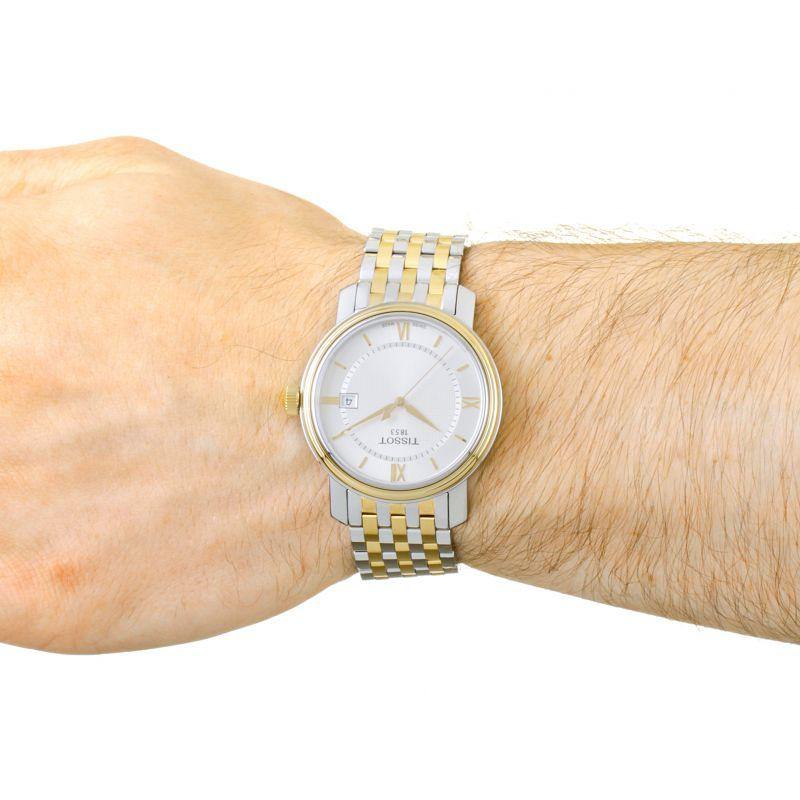 Tissot Swiss Made T-Classic Bridgeport 2 Tone Gold Plated Men's Watch T0974102203800 - Diligence1International
