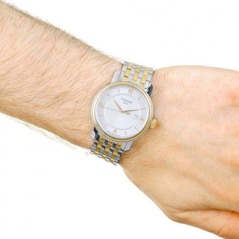 Tissot Swiss Made T-Classic Bridgeport 2 Tone Gold Plated Men's Watch T0974102203800 - Diligence1International