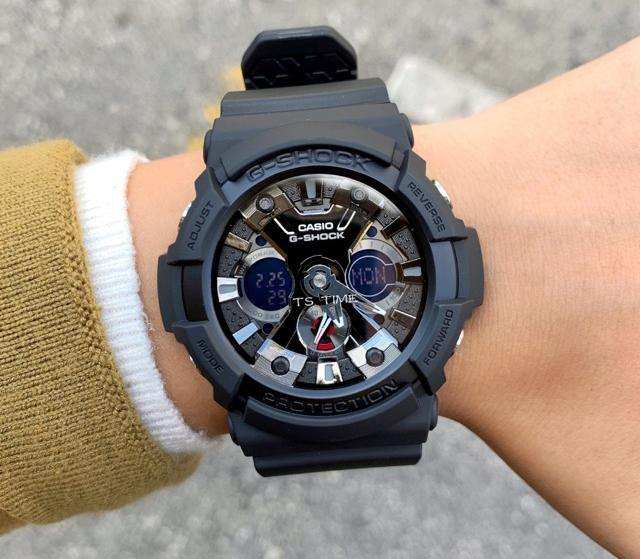 Casio G-Shock Standard Anadigi Black x Metallic Grey Accents Watch GA201-1ADR - Diligence1International