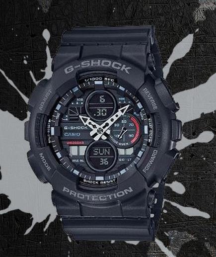 Casio G-Shock Standard Analog-Digital Stealth Black Color Watch GA140-1A1DR - Diligence1International