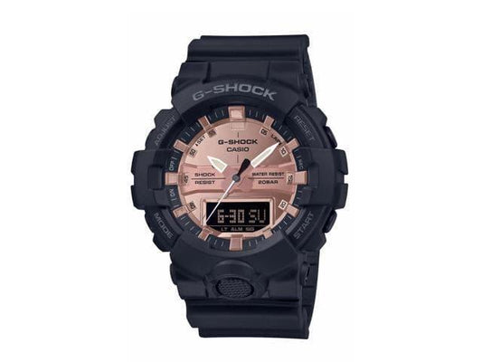 Casio G-Shock Standard Analog Digital Black x Rose Gold Dial Watch GA800MMC-1ADR - Diligence1International