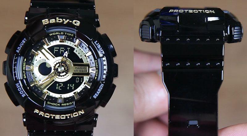 Casio Baby-G BA-110 Black & Gold Series Analog-Digital Black x Gold Dial Watch BA110-1ADR - Diligence1International